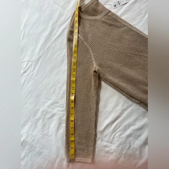 NWT Talbots Women's GOLD LUREX OPEN STITCH SCALLOP SHRUG Size Medium - Picture 8 of 10